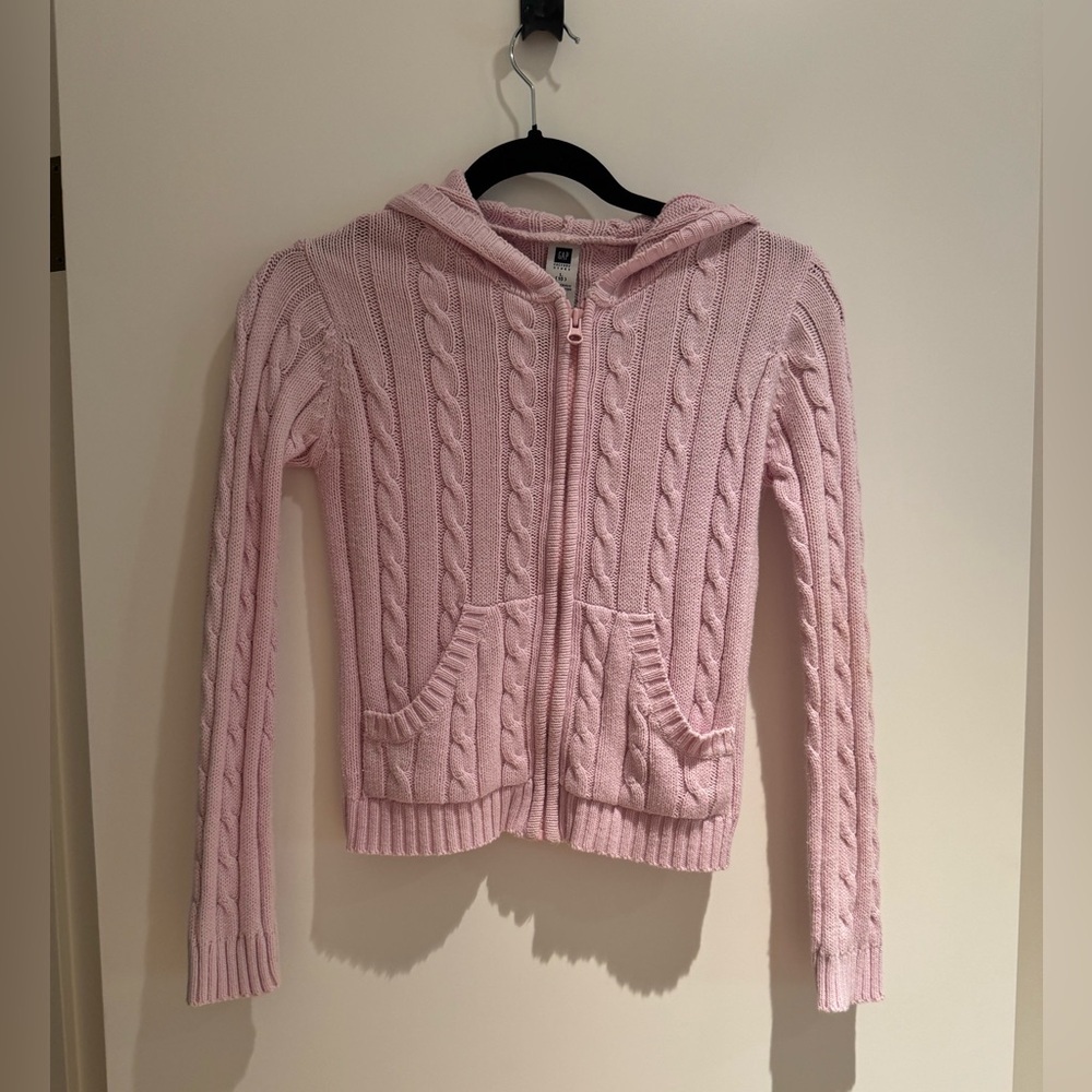 Retro 70s-Style Gap Factory, size 10, pink sweater hoodie